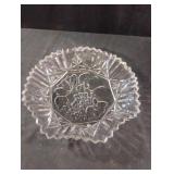 Vintage Federal Glass fruit engraved bowl
