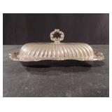 Vintage silver plated butter dish