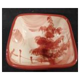 GAIL PITTMAN TOILE RED pottery bowl