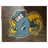 UNC mascot placard