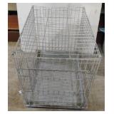 Metal animal crate with pan 20 x 22 1/2 x 30 1/2