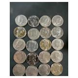 $10 Kennedy halve coins 1972 2023, 1974, 2020