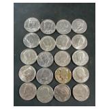 $10 Kennedys  halves coins 1994, 1972, 1973, 1997