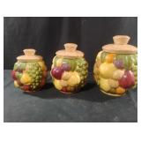 Ceramic Fruit Canister Set