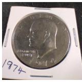 1974 Eisenhower dollar coin