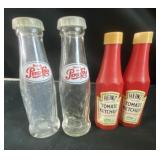 Pepsi-Cola and Heinz ketchup, salt and pepper