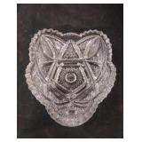 Vintage Imperial Glass Nucut Heart-shaped Pressed