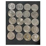 $10 Kennedy halves coins 1972, 1993, 1971 1972,