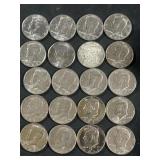 $10 Kennedy halves coins 1972, 2023, 1984, 1981