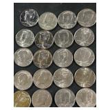 $10 kennedy halves coins 1984, 1995, 1973, 1995,