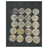 $10 Kennedy halves 1971 1972 2000 1993, 1971