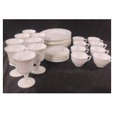 Vintage COLONY Harvest Milk Glass White Saucer