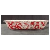 Noble Excellence Hawthorne Brick Red divided dish