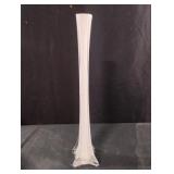 Eiffel Tower Glass White Vase 16"