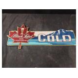 Vintage Black Label cardboard sign 20 x 19 12/