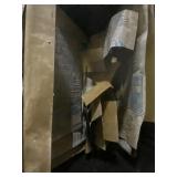 tub of  industrial salvage - stamped metal pieces