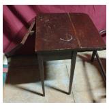 Vintage wood drop leaf side table - child