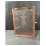 Wall hanging wood display box. 12 x 16 x 5 1/2