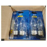 GE 40 Watts light bulbs. 6-2 pks