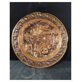 Vintage Coppercraft Guild embossed copper wall