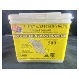 round HD plastic strip nails