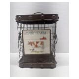 Rustic Farmhouse Metal Wire Basket