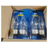 GE 40 Watts light bulbs. 6-2 pks