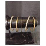 Gold colored bangle bracelets