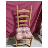 Ladder back chair 17 x 42 x 15