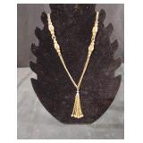 Gold colored fashion necklace