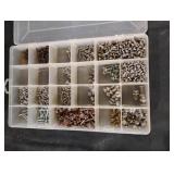 Rubbermaid organizer with nuts, bolts and screws