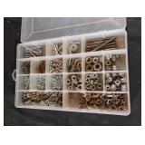 Rubbermaid organizer with screws, nuts and