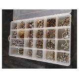 Rubbermaid organizer with bolts, nuts and