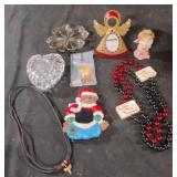 Glass trinket boxes, necklaces and more ......
