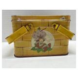 Vintage Strawberry Shortcake Tin Basket
