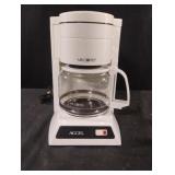 Mr. Coffee 10 cup coffee maker. Powers on