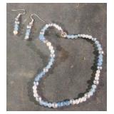 Beaded childs necklace and earrings