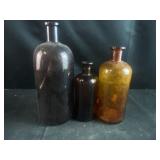 Colored glass bottles
