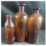 Colored glass medicine  bottles