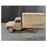 vintage pressed steel delivery toy truck