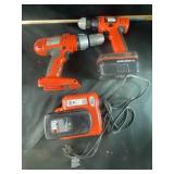 Black & Decker drills and charger