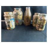 Newspaper collage design jars