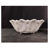 vintage Indiana Glass Wild Rose Milk Glass Footed