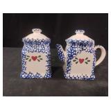 Ceramic Pottery Creamer Pitcher and Sugar Bowl