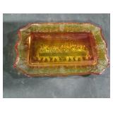 Vintage Tiara Indiana Glass Amberina "Last
