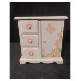 Vintage childs wooden jewelry box