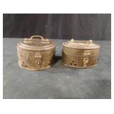 Vintage brass trinket boxes