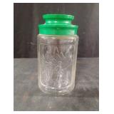 Vintage Anchor Hocking Winter Jar has a young