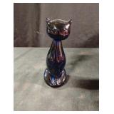 Vintage mid-century modern hand-blown cobalt blue