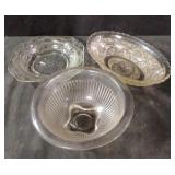 Vintage glass decorative bowls